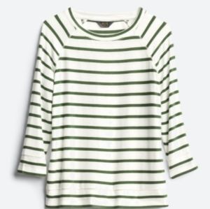 Market and Spruce olive striped shirt